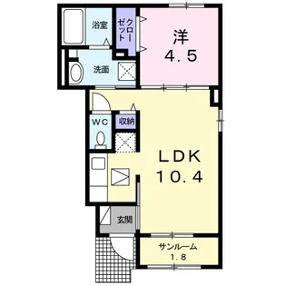 メゾン・カルム【1階】の間取り