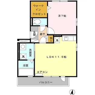 ラポールSAKURA【1階】の間取り