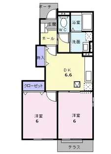 サンダイヒルズ【1階】の間取り