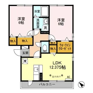 グラスミア【2階】の間取り