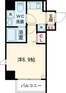 アーバネックス南品川Ⅱ【7階】の間取り