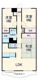 キャッスル北の台【202号室】の間取り