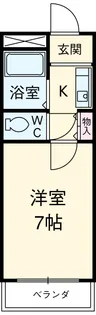 エバーグリーン明大寺【203号室】の間取り