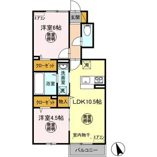 シスモンスⅡ【1階】の間取り