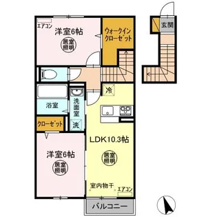 シスモンスⅡ【2階】の間取り