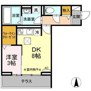 セレノム【102号室】の間取り