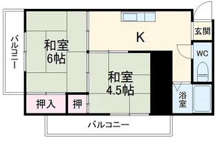 蔵王コーポ【506号室】の間取り
