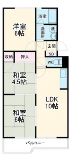 レナジア泉田【2階】の間取り