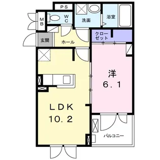 グランテラス B【3階】の間取り