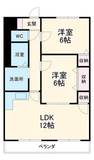 グリーンパレス清水山【201号室】の間取り