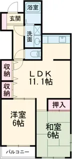 シャトーベリョーザ【2階】の間取り