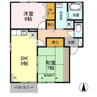 チムニール【1階】の間取り