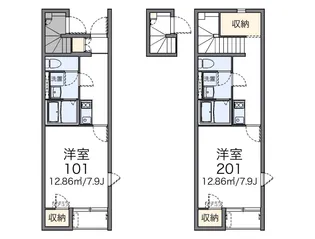 レオネクスト袖広【201号室】の間取り