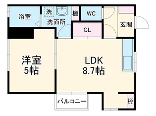 フラットK・T【1階】の間取り