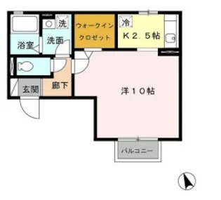 カプリコート【2階】の間取り