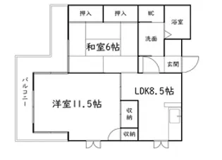 blue rose B【201号室】の間取り