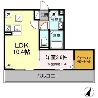 クレール【1階】の間取り