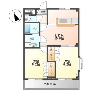 グランヴィレッジK【2階】の間取り