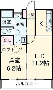 リブエステート井田【201号室】の間取り