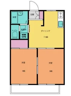 コスモピアまつ【202号室】の間取り