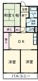 Limpia 江口【302号室】の間取り