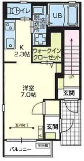 ディアコート水戸【103号室】の間取り