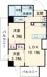 アーバネックス南品川Ⅱ【2階】の間取り