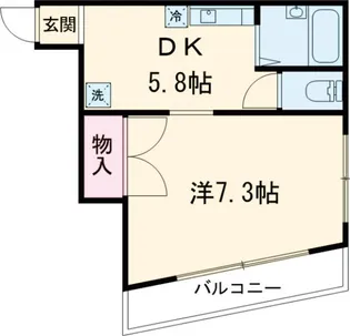 クレッシェンド砧【22号室】の間取り
