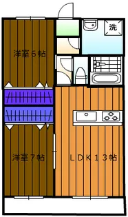 クレスト喜山Ⅲ【306号室】の間取り