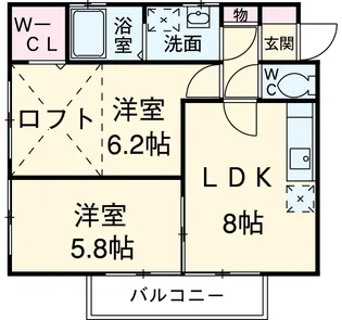 ナスキー21【202号室】の間取り