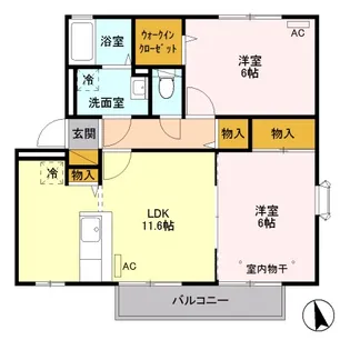 ロイヤル・ガーデン D【1階】の間取り