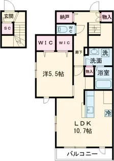 メゾン美鈴【2階】の間取り