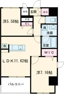 ZOOM王子神谷【13階】の間取り
