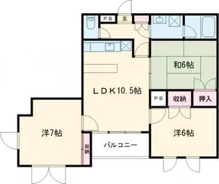 東塙田ロイヤルパレス【2階】の間取り