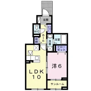 ラ・グリシーナ【1階】の間取り