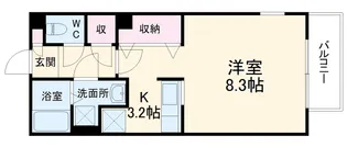シティーコート雅【1階】の間取り