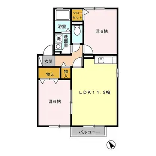 カルム【2階】の間取り