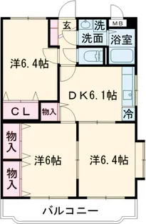 ユーミー信豊【3階】の間取り