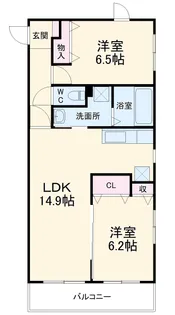 グランサンク【403号室】の間取り