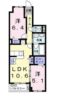 テホン・カーサⅡ【3階】の間取り