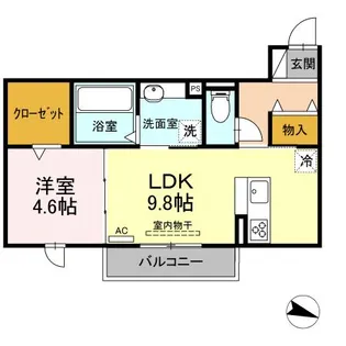 豊橋ウエスト3【3階】の間取り