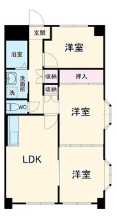 クレストパレス学園前【701号室】の間取り