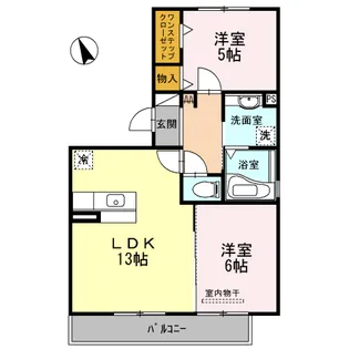 ウィングヴィラ【1階】の間取り