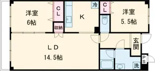 ルミエール元今泉【405号室】の間取り