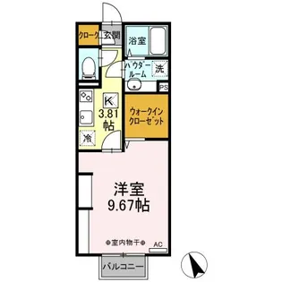 チェントロクオーレI【1階】の間取り