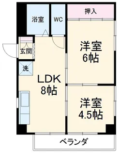 コーポT&T【201号室】の間取り