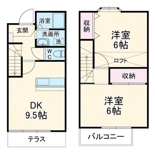 テラス66A棟【1階】の間取り