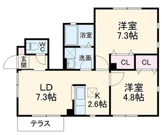 グランドソレイユ【1階】の間取り
