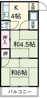 ルココン瓢箪山【101号室】の間取り