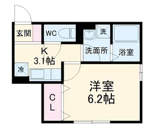 マ メゾン鵠沼花沢B【2階】の間取り